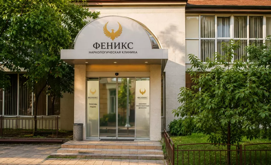 Вход в наркологическую клинику «Феникс» в Валдае